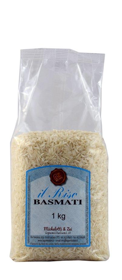 Basmati È una varietà di origine indiana, ed è la qualità con meno grassi tra i risi.