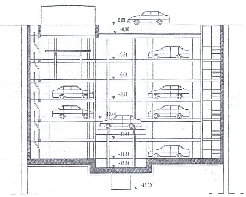 Capitolo 2: Infrastrutture per la sosta e il parcheggio Il parcheggio meccanizzato automatico consiste in un contenitore/magazzino di automobili ad uno o a più piani (fuori terra o interrati),