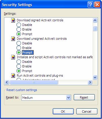 esegui script controlli ActiveX non contrassegnati come