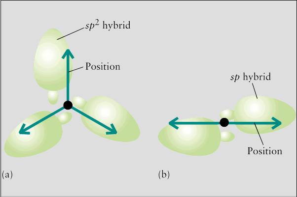 Altri orbitali atomici ibridi comprendenti orbitali s e p Ibridi sp 2