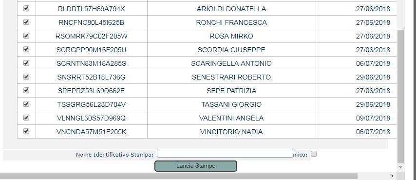 MULTIPLE) e selezionare la casellina unico (verrà creato un unico file in PDF con tutte le ricevute