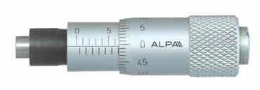 Micrometer head 0-5 Accuracy BB125A 0 5 ± 0,005 BB125B 0 5 ± 0,005 Contatto di misura piatto - Flat measuring face Contatto di misura sferico - Spherical measuring face Type Testina micrometrica