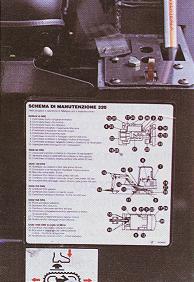 q Le manutenzioni principali sono la costante pulizia e la lubrificazione della macchina nonché tutte le operazioni previste dalle specifiche contenute nel libretto manutenzione.