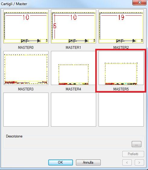 22 All interno della finestra Cartigli / Master: selezionare MASTER 5 Cliccare