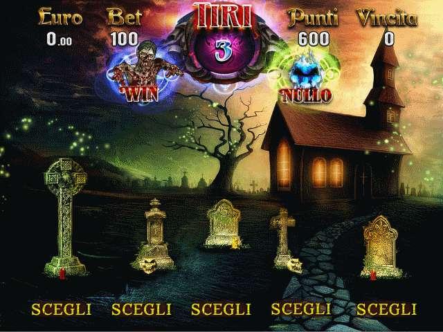 Descrizione del BONUS CIMITERO Il display TIRI visualizza il numero di tentativi disponibili.