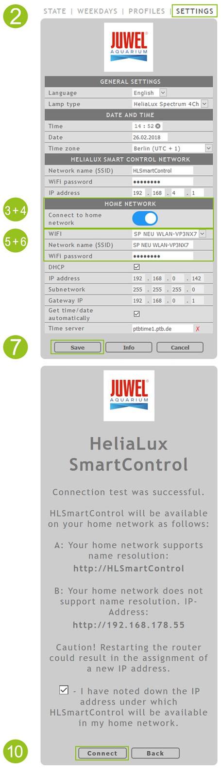 HeliaLux SmartControl nella rete domestica Per raggiungere comodamente l'helialux SmartControl, si può connettere l apparecchio con la rete domestica.