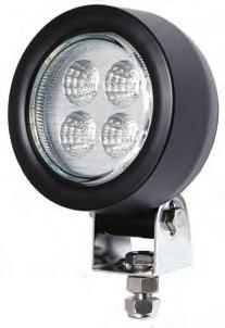 policarbonato scatola 1 Faro da lavoro rotondo 4 LED 12W 48V