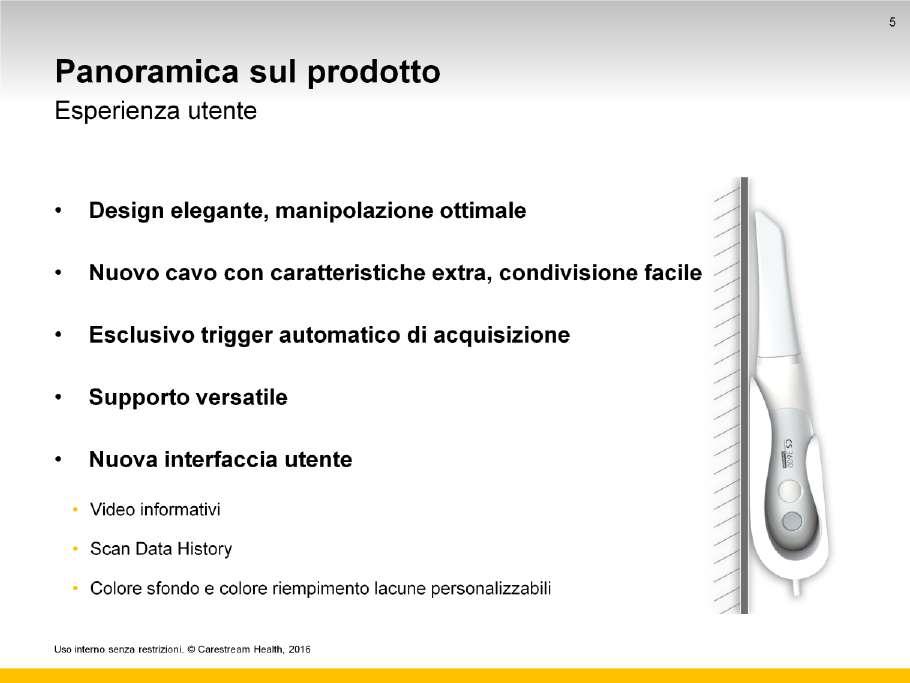 Il manipolo, leggero e progettato secondo criteri ergonomici, offre una presa comoda, con un bilanciamento ottimizzato, per una manipolazione e manovre facili nella cavo orale del paziente.