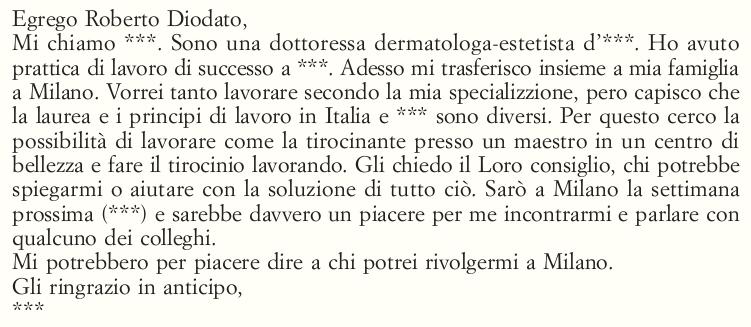 Lettera di un estetista (straniera) a un professore di estetica (da Roberto Diodato, Il futuro