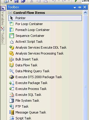 una destinazione applicando delle trasformazioni Execute SQL Task Esecuzione di comandi SQL Execute