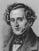 MENDELSSOHN JAKOB LUDWIG FELIX BARTHOLDY Amburgo, 3 febbraio 1809 Lipsia, 4 novembre 1847, compositore, direttore d'orchestra, pianista e organista tedesco.