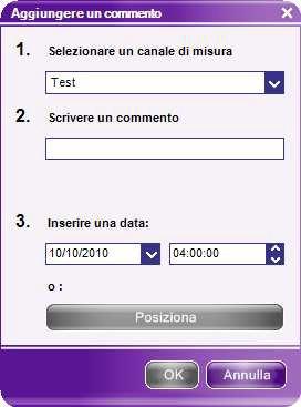 Opzioni Misure Nella visualizzazione delle misure con grafico e tabella sono presenti le seguenti icone ed i seguenti comandi: Apre la guida del software (solo in inglese o in francese) Apertura dei