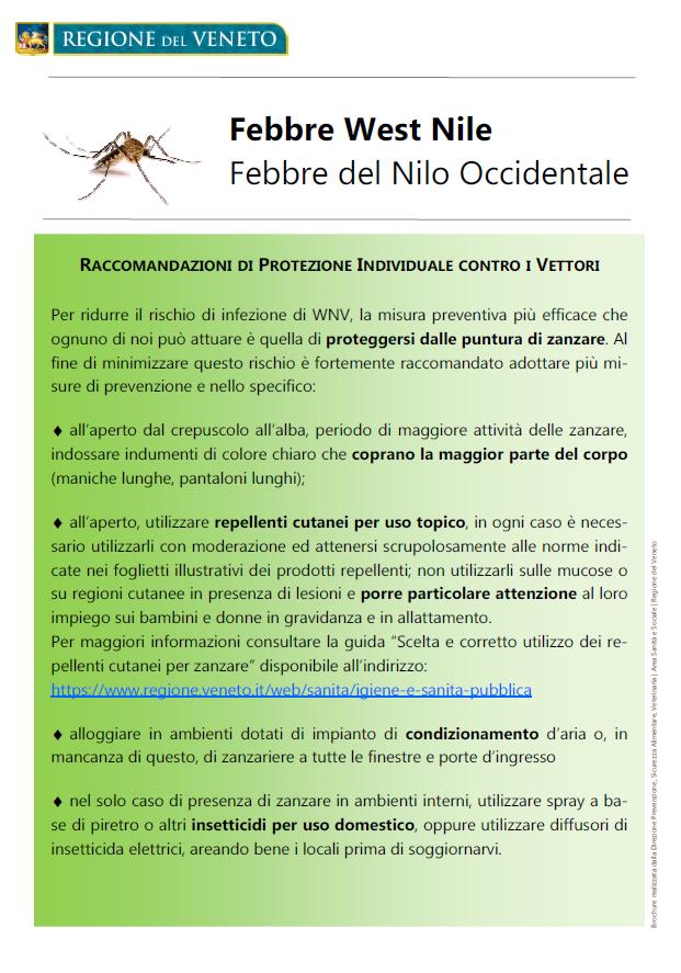 Bollettino Sorveglianza delle Arbovirosi- anno 2018 WEST-NILE MISURE DI PREVENZIONE E LOTTA Piano Regionale di Disinfestazione Straordinaria Considerata l eccezionalità della situazione sono state