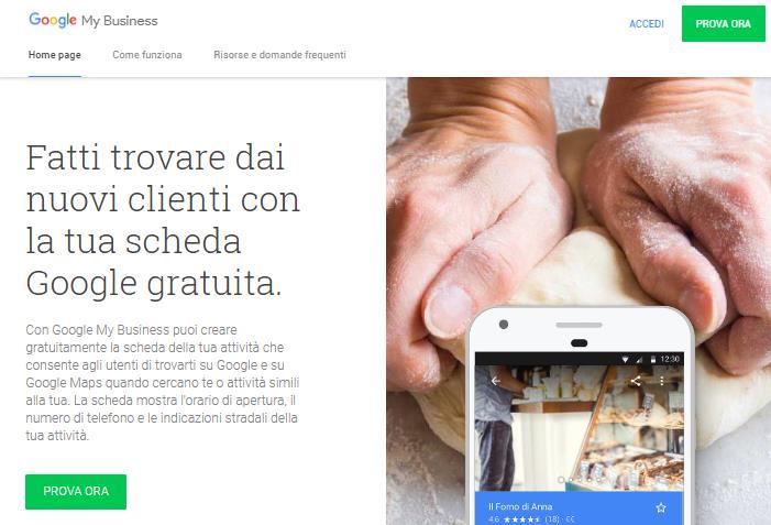 Accedi a Google My Business per