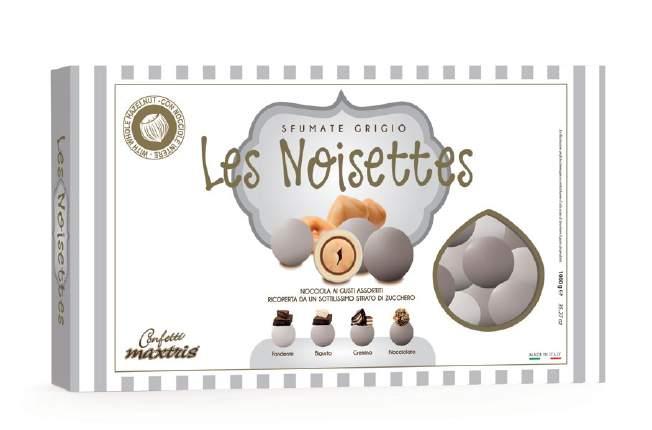 les noisettes les noisettes sfumate novità MAXTRIS LES NOISETTES GIANDUIA Nocciola tostata avvolta da uno strato di cioccolato al latte e alle