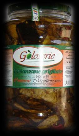 Melanzane, olio di girasole, sale e aromi naturali. cod. G106 kg 3,1 - G108 kg 0,580 cod.