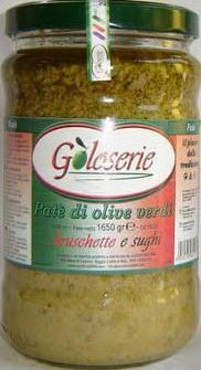 G445 kg 3 G447 kg 1 G448 kg 0,5 Olive verdi grosse con nocciolo schiacciate aromatizzate Ingr.