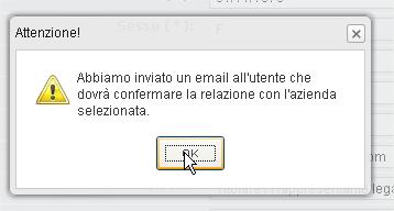 Successivamente deve premere il tasto ASSOCIA Viene mostrato il seguente messaggio di conferma che l utente