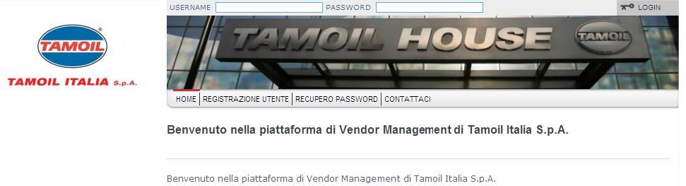 1.3 Recupero dati dell utenza MANUALE FORNITORE VENDOR MANAGEMENT Nel caso in cui venga dimenticata la password, è necessario accedere al sito e selezionare il pulsante RECUPERO PASSWORD : Inserire l