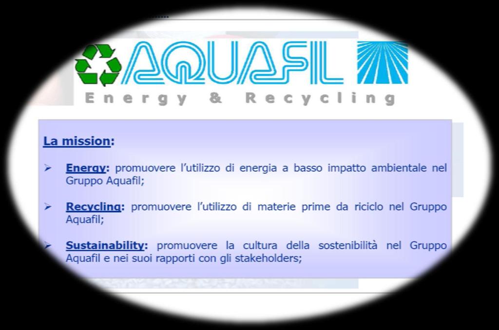L ambiente: un impegno strategico La mission di Aquafil è di sviluppare processi