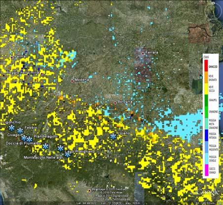 3 Cumulate di precipitazione e caratterizzazione microfisica Durante l'evento le precipitazioni,