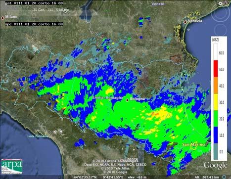 In particolare, dalle 20:30 UTC circa, sulla provincia di Parma si osserva la formazione di una linea