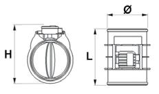 KIT SERRANDA CIRCOLARE MOTORIZZATA PER SISTEMA "PRO AIR POINT" LA SERRANDA CIRCOLARE MOTORIZZATA, VIENE ALIMENTATA A 12 Vdc (ALIMENTATORE IN DOTAZIONE): DIALOGA CON IL CRONOTERMOSTATO VIA CAVO E