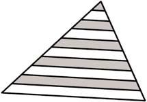 Testi_10Mat.qxp 15-02-2010 7:17 Pagina 26 22. Due lati del triangolo grande in figura sono suddivisi ciascuno in 10 segmenti uguali, che determinano le strisce evidenziate.