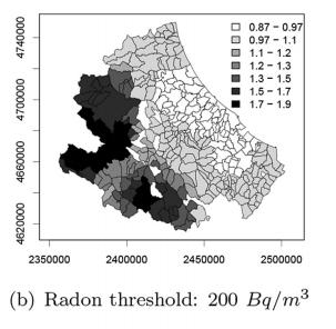 Radon in Abruzzo: elaborazioni