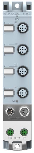 Breve descrizione delle funzionalità dei nuovi moduli inseriti a catalogo: Codici Moduli 6ES7141-5AF00-0BA0 DI 8X24VDC, 4XM12 8 ingressi digitali prese M12 per il collegamento di Tensione di