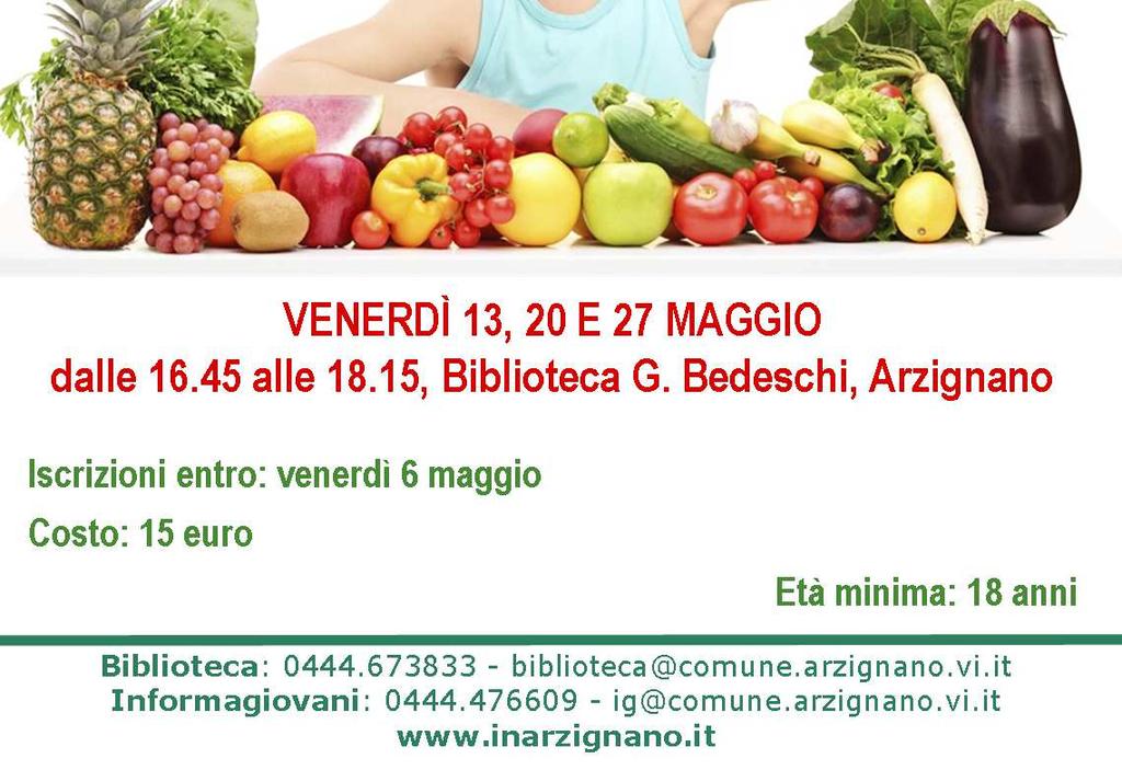 al di sotto delle potenzialità offerte Date: sabato 14, 21, 28 maggio e 4 giugno Orario: 14.30-16.