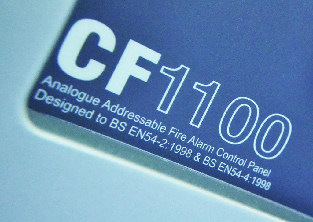 . Centrale Analogica Serie CF1000 Certificato secondo EN54 e VDS Disponibile in versioni a 1 e loop Fino a 00 indirizzi per loop Connessione in rete fino a 16 centrali Indirizzamento software Display