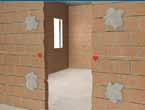 2 Fissare il il telaio Nucleo-Telaio in alluminio in alla alluminio parete con alla cemento parete rapido con in schiuma alcuni punti
