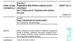 strutture esposte al fuoco» EN 1992-1-21 2 «Progettazione delle strutture tt di calcestruzzo Parte 1-2: Progettazione strutturale contro