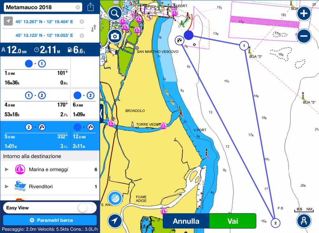 AREA DI REGATA La posizione della BOA 1 potrà essere ricollocata in funzione della