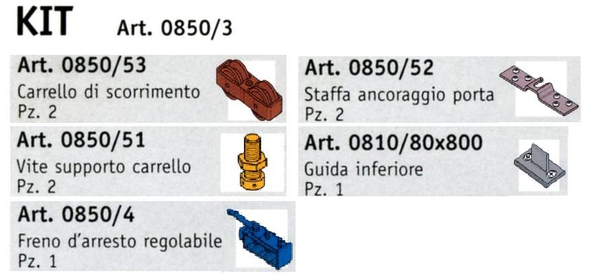 15 SISTEMA SCORREVOLE PORTATA KG 250 Sistema di scorrimento per porte molto pesanti.