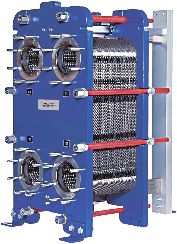 Alfa Laval TS20 Scambiatore di calore a piastre Applicazioni Riscaldamento e raffreddamento di fluidi Riscaldamento per mezzo del vapore Design standard Lo scambiatore di calore a piastre è