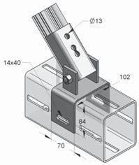 Piastre di collegamento snodate CENTUM Piastra di collegamento snodata XL 100 Centum Piastra di collegamento snodata XL 120 Centum Per profi lo tipo: XL 100, XL 120 e XL 200 Materiale: Acciaio in