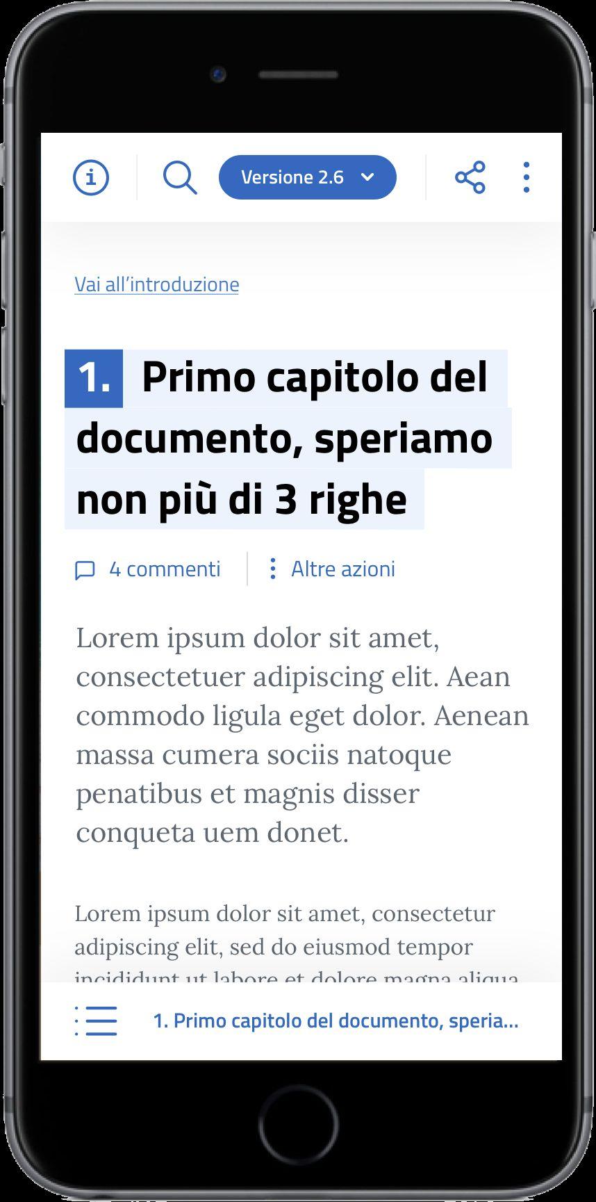 Nuovo tema responsive Ogni documento su potrà usare il nuovo tema, di facile installazione, responsivo e conforme alle Linee Guida di Design.