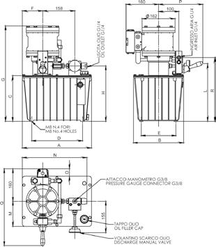 P826 P826/M CON SERBATOIO DA LT 6-1 / P826/M WITH 6-1 L TANK P826/M CON VOLANTINO P826/M WITH HANDWHEEL Serbatoio Tank Lt 6 1 A 28 34 B 2 247 C 183 225 D 21 25 E 13 17 F 7 1 G 428 47 H 24 264 I 364