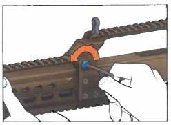 Smontaggio dell arma nei suoi sottoinsiemi Sono richiesti i seguenti materiali ausiliari: Chiave Allen di 4 mm. 1. Eseguire il test di sicurezza (sezione 6.1). 2.