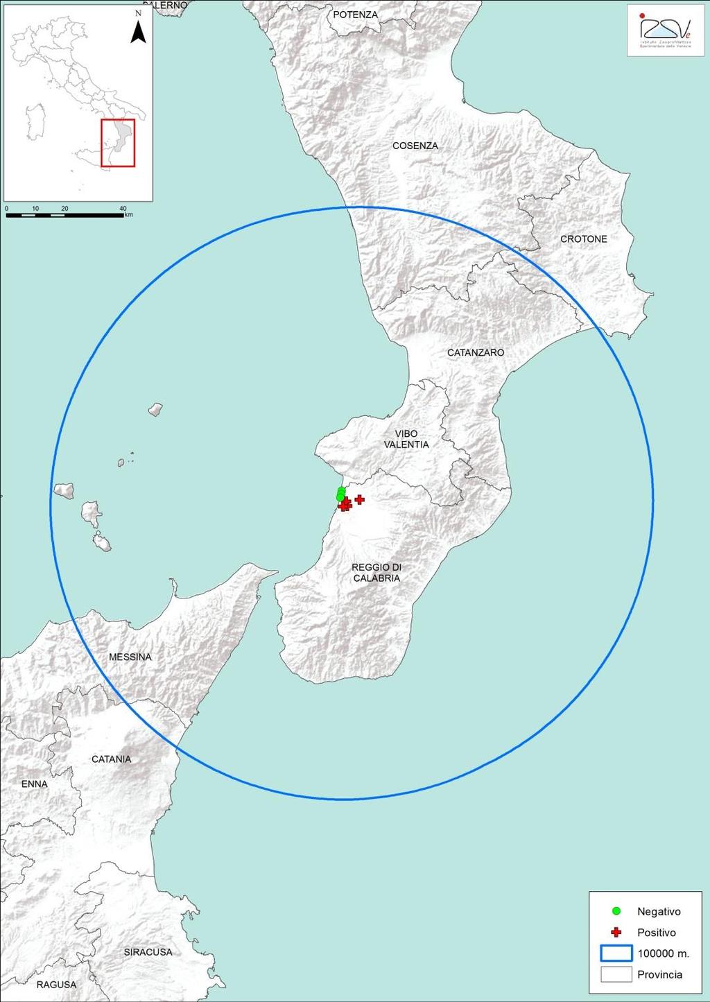 sorveglianza = 100 km