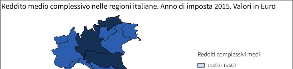 I redditi altoatesini a confronto con le regioni italiane Volendo stilare una classifica nazionale dei redditi medi sivi, la Provincia di Bolzano sale, dalla terza posizione delle dichiarazioni 201,5