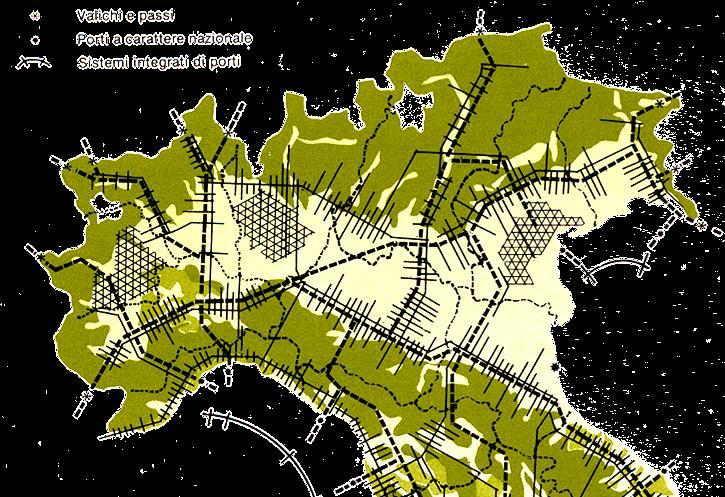 IL DISEGNO STRATEGICO: I Sistemi metropolitani del Progetto 80 (1968) I sistemi Metropolitani sono definiti congiuntamente ad un sistema di flussi di trasporto intesi come infrastrutture viarie e