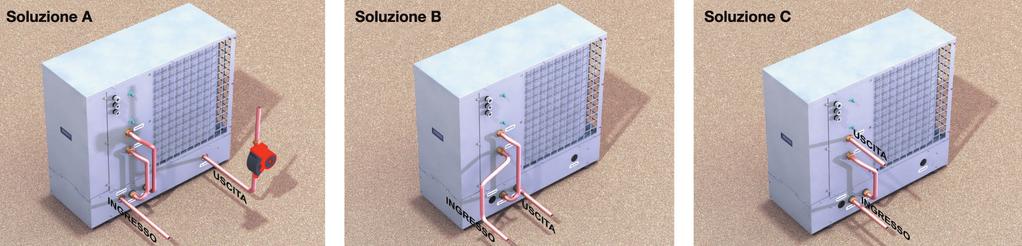 RPE X HPE X 5 7 Ipotesi di coegamento idrico de serbatoio di accumuo RPE X HPE X 5 7 I serbatoio di accumuo RPE X HPE X 5 7 può essere coegato in tre differenti maniere: Souzione Tae