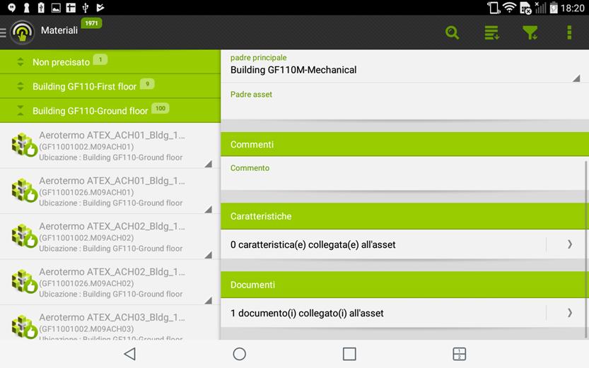 Documentazione tecnica asset