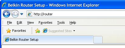 Operazioni preliminari Installazione manuale tramite browser Nel proprio browser, digitare "http://router" (non digitare niente del tipo "www"). Premere il tasto Invio.