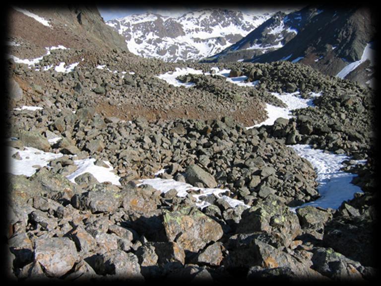 Rock glacier alpini: morfologia Rughe e solchi Foto R.