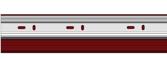 Profilo autoportante - fissaggio a parete Eseguire una serie di fori sul profilo autoportante nella posizione indicata in fig.57 ad una distanza di circa 200mm. tra loro.