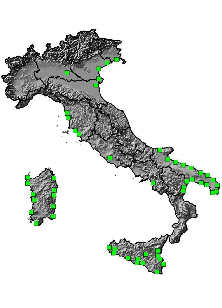 La salinizzazione da uso di acque saline In Italia molte aree pianeggianti soprattutto